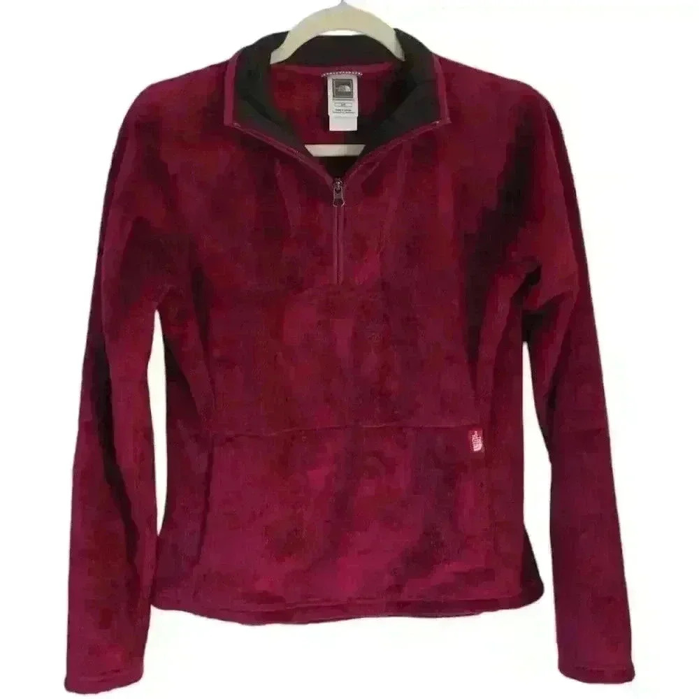 The North Face Mossbud Fleece 1/4 Zip Womens Pullover in Roxbury Pink - Size S